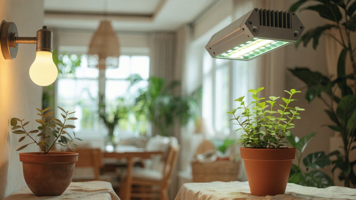 Lâmpadas LED comuns não oferecem o espectro que as plantas precisam.