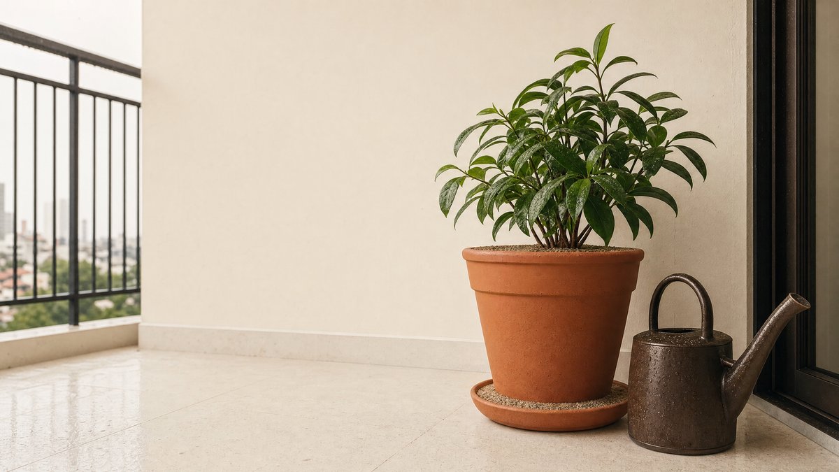 Prato de planta com água parada: o ajuste que evita mosquito