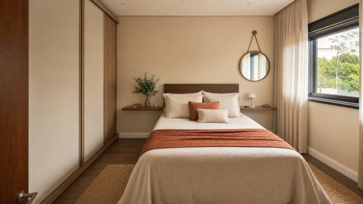 Quarto de casal em 9 m²: 3 plantas que cabem de verdade